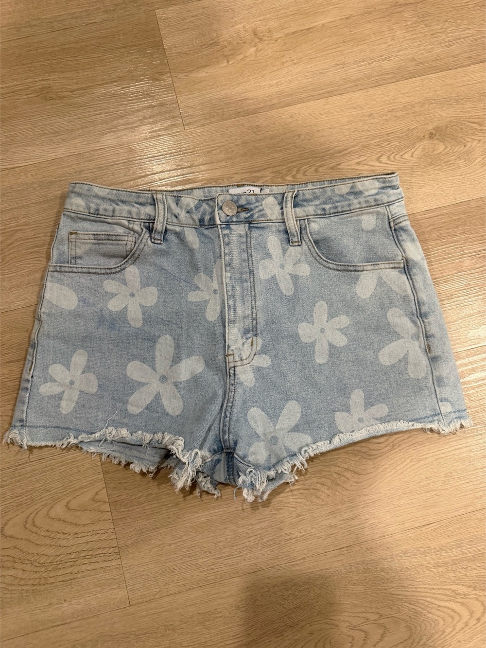 Rue21 Floral Denim Jean Shorts Size 14